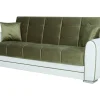 Divano letto 3 posti Dgirou, 220x84h91 cm, Bianco e Grigio Scuro<Dmora Cheap