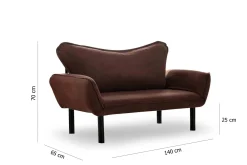 Divano letto 2 posti Dmontervin, 140x65 h70 cm,<Dmora Store