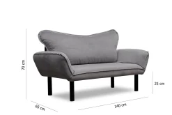 Divano letto 2 posti Hone, 140x65 h70 cm,<Dmora Online