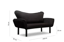 Divano letto 2 posti Hone, 140x65 h70 cm,<Dmora Best Sale