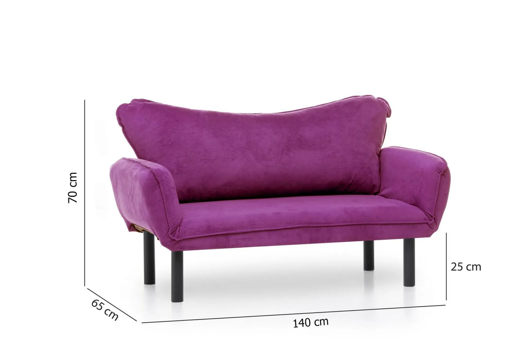 Divano letto 2 posti Mindulle, 140x65 h70 cm,<Dmora New