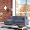 Divano letto con penisola Armadillo, 230x150h81 cm,<Dmora Discount