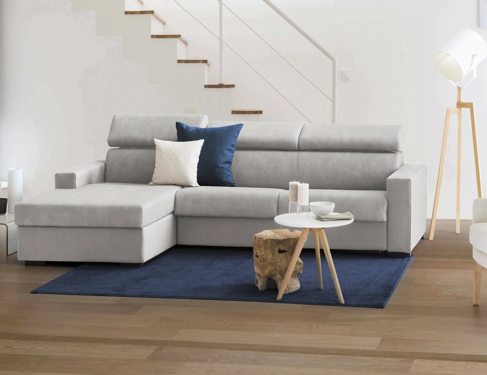 Divano letto con penisola Aloet, Cm 260x95h85,<Dmora Store