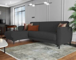 Divano letto con penisola Aber, 230x153h85 cm,<Dmora Cheap