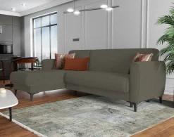 Divano letto con penisola Aber, 230x153h85 cm,<Dmora Discount