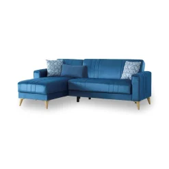 Divano letto con penisola Aronix, 225x151h84 cm,<Dmora Hot