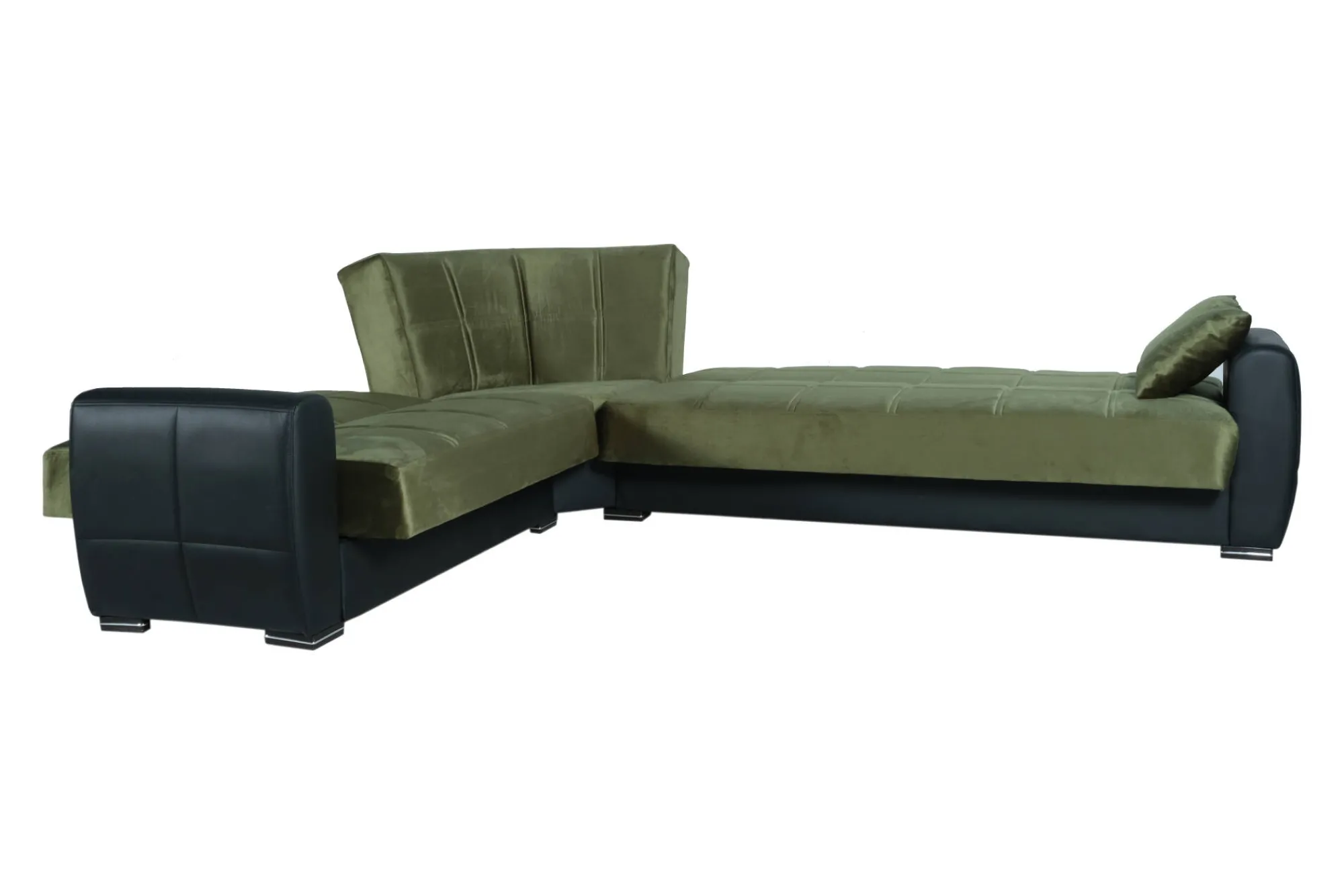 Divano letto con penisola Dgytkj?, 305x238h91 cm, Nero e Grigio Scuro<Dmora Cheap