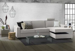 Divano letto con penisola Achico, Cm 280x95h90,<Dmora Outlet