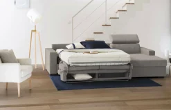 Divano letto con penisola Alibella, Cm 260x95h85,<Dmora Cheap