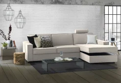 Divano letto con penisola Achico, Cm 280x95h90,<Dmora Sale