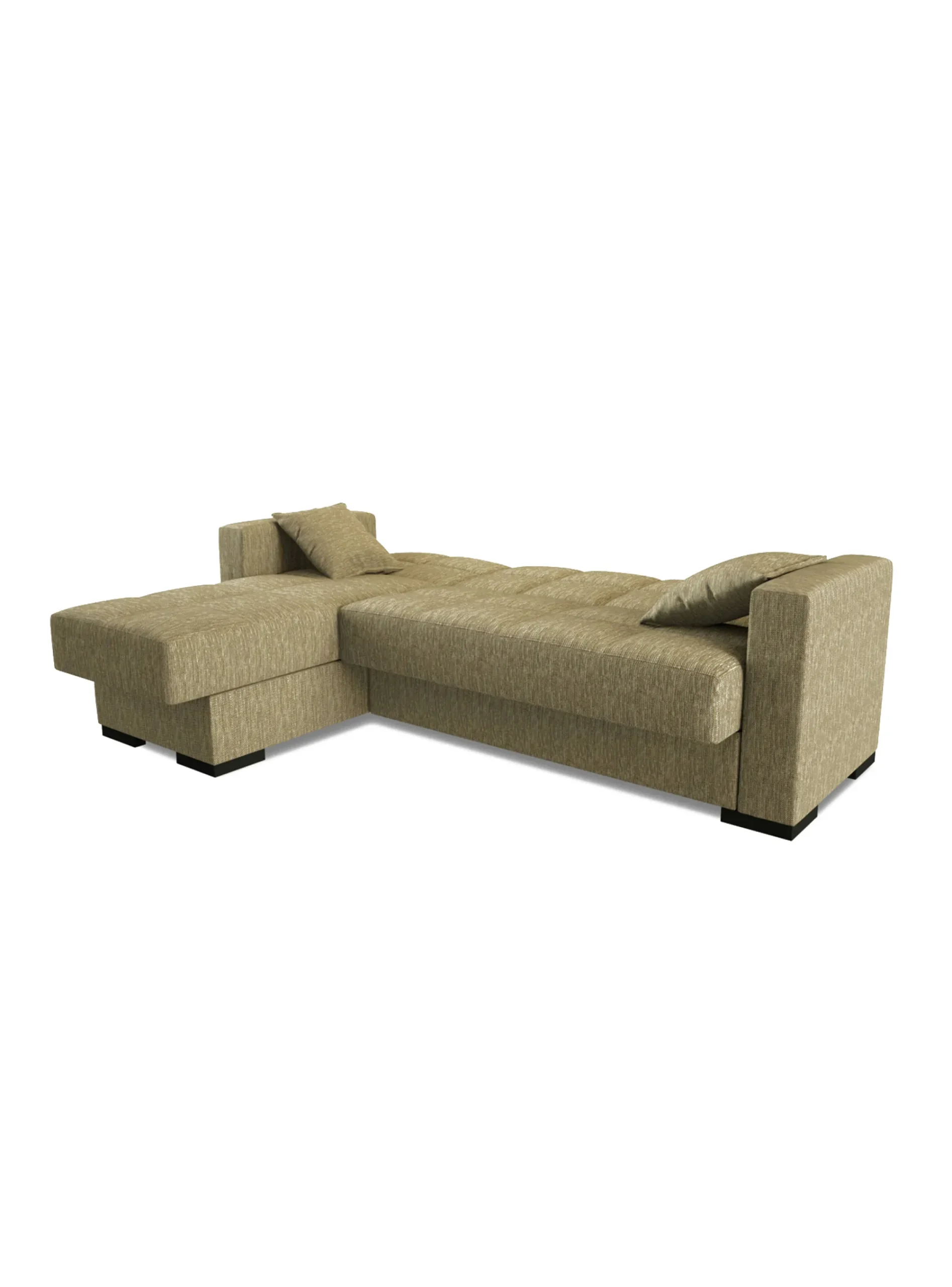 Divano letto con penisola Armadillo, 230x150h81 cm,<Dmora Discount