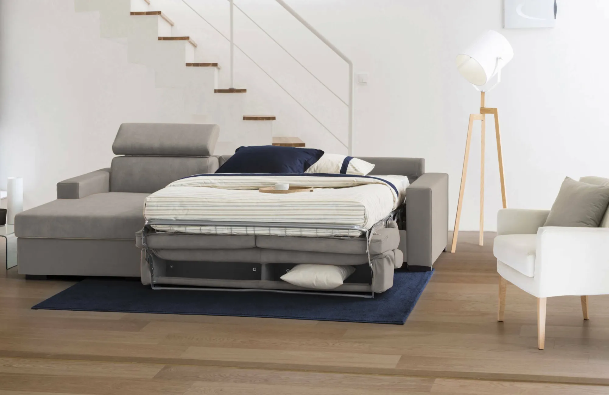 Divano letto con penisola Aloet, Cm 260x95h85,<Dmora Best Sale