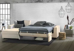 Divano letto con penisola Allaida, Cm 280x95h90,<Dmora Discount
