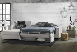 Divano letto con penisola Albenga, Cm 260x95h90,<Dmora Online