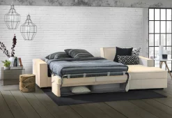 Divano letto con penisola Achico, Cm 280x95h90,<Dmora Hot