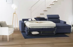 Divano letto con penisola Allevatore, Cm 280x95h85,<Dmora Online