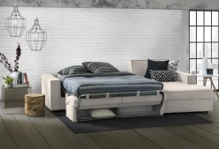 Divano letto con penisola Afar, Cm 260x95h90,<Dmora Online