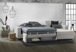 Divano letto con penisola Daaki, Cm 260x95h90,<Dmora Shop