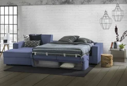 Divano letto con penisola Albenga, Cm 260x95h90,<Dmora Hot