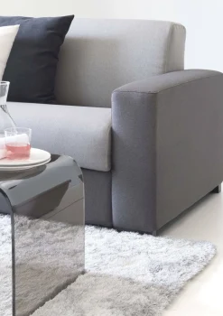 Divano letto con penisola Aika, Cm 280x95h90, Grigio e Antracite<Dmora Best