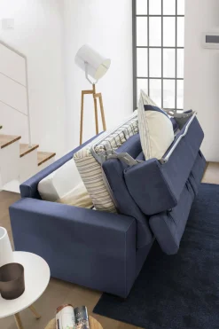 Divano letto con penisola Albenga, Cm 260x95h90,<Dmora Hot
