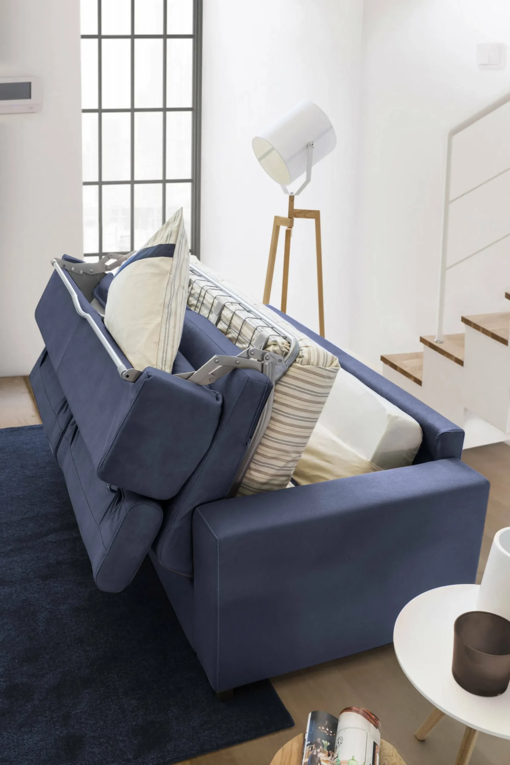 Divano letto con penisola Aika, Cm 280x95h90,<Dmora Online