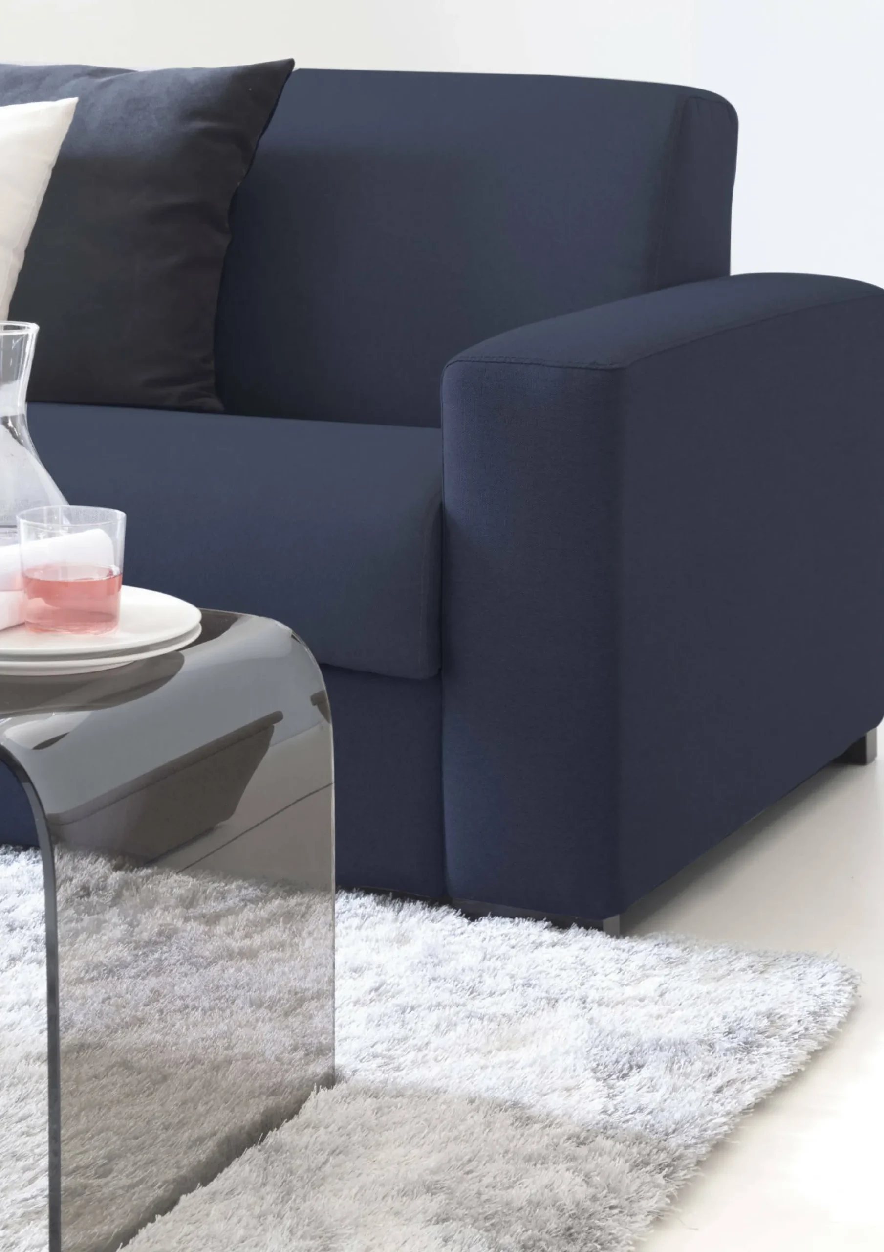 Divano letto con penisola Aika, Cm 280x95h90,<Dmora Online
