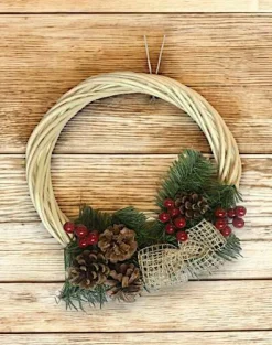 Ghirlanda da Natale Choiwan, 30x30 h3 cm, Verde e Giallo<Dmora Shop