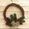 Ghirlanda da Natale Choiwan, 30x30 h3 cm, Verde e Marrone<Dmora Online