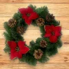 Ghirlanda da Natale Norbert, Verde e Rosso, 35x35 h3 cm<Dmora New