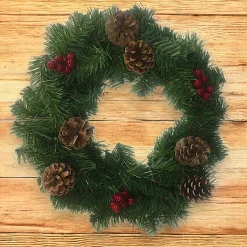 Ghirlanda da Natale Perosa, 35x35 h3 cm, Verde e Rosso<Dmora Fashion