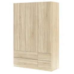 Guardaroba 3 ante Ababala, 135x52h200 cm,<Dmora Cheap