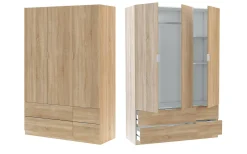 Guardaroba 3 ante Ababala, 135x52h200 cm,<Dmora Cheap