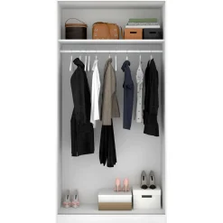 Guardaroba 2 ante Abigale, 100x50h204 cm,<Dmora Cheap