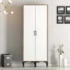 Guardaroba 2 ante Acate, 80x201h48 cm, Noce e Bianco<Dmora Flash Sale