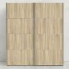 Guardaroba 2 ante Accadia, 182x64 h202 cm, Bianco e Quercia<Dmora Sale