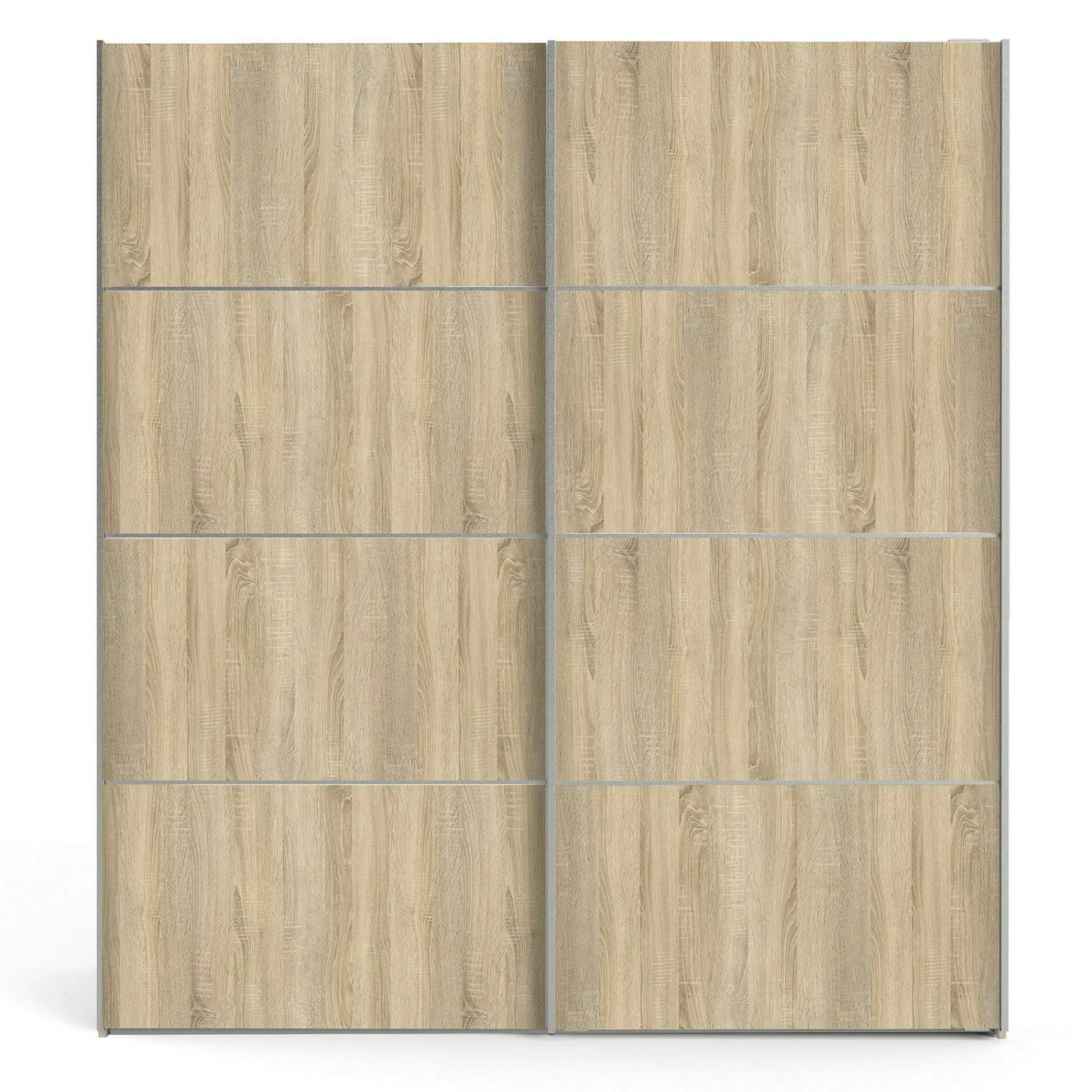 Guardaroba 2 ante Accadia, 182x64 h202 cm, Bianco e Quercia<Dmora Sale