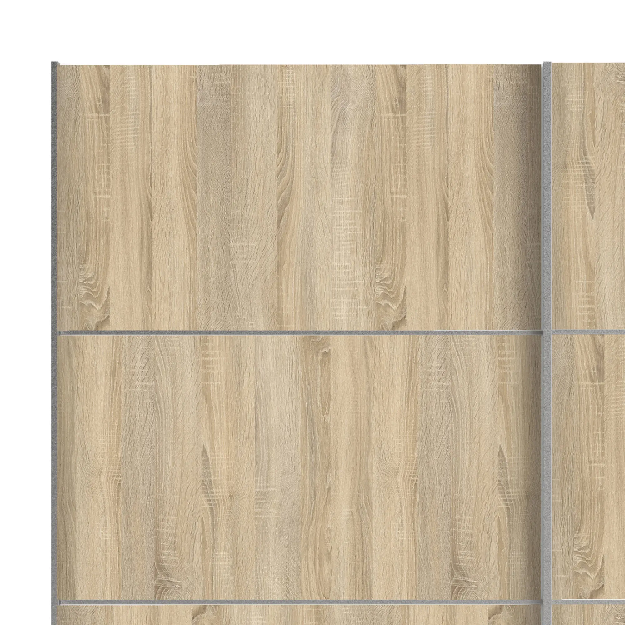 Guardaroba 2 ante Accadia, 182x64 h202 cm, Bianco e Quercia<Dmora Sale