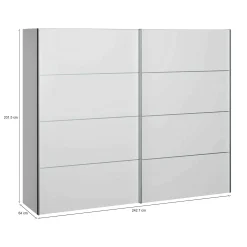Guardaroba 2 ante Acerno, 243x64 h202 cm,<Dmora Best Sale