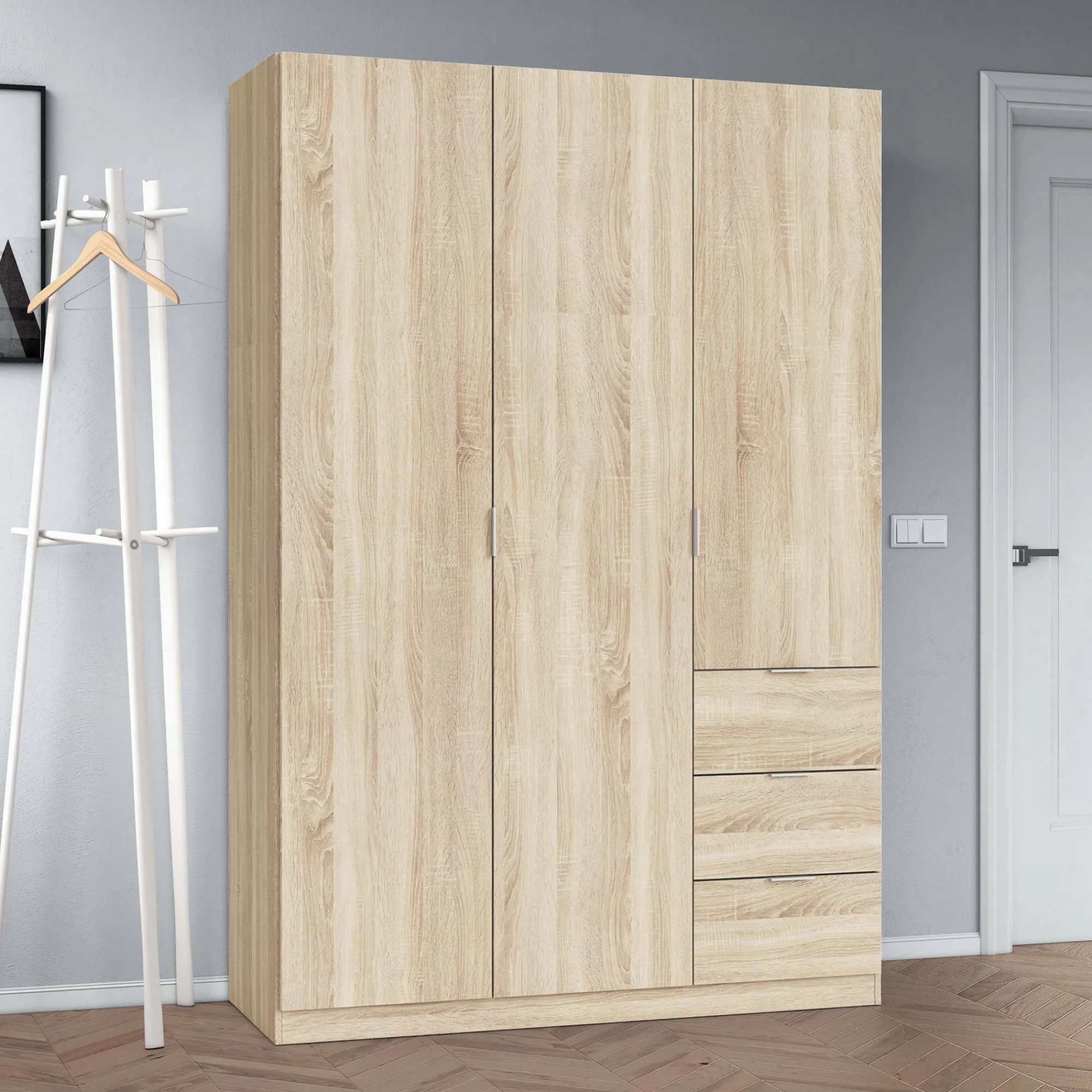 Guardaroba 3 ante Ade, 135x52h200 cm,<Dmora Hot