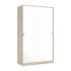 Guardaroba 2 ante Adrenalin, 120x50h200 cm, Rovere e Bianco<Dmora Cheap