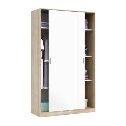 Guardaroba 2 ante Adrenalin, 120x50h200 cm, Rovere e Bianco<Dmora Cheap