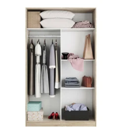 Guardaroba 2 ante Adrenalin, 120x50h200 cm, Rovere e Bianco<Dmora Cheap