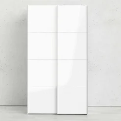 Guardaroba 2 ante Adria, 122x62 h220 cm, Bianco<Dmora New