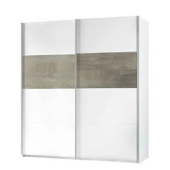 Guardaroba 2 ante Ainu, 180X60h200 cm, Bianco e Rovere<Dmora Best Sale
