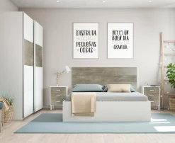 Guardaroba 2 ante Ainu, 180X60h200 cm, Bianco e Rovere<Dmora Best Sale