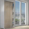 Guardaroba 2 ante Alaysia, 90x45h195 cm, Rovere e Bianco<Dmora Best Sale