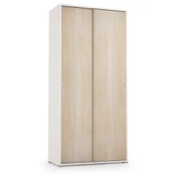 Guardaroba 2 ante Alaysia, 90x45h195 cm, Rovere e Bianco<Dmora Best Sale