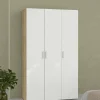 Guardaroba 3 ante Albacore, 50x118 h201 cm, Quercia e Bianco<Dmora Outlet