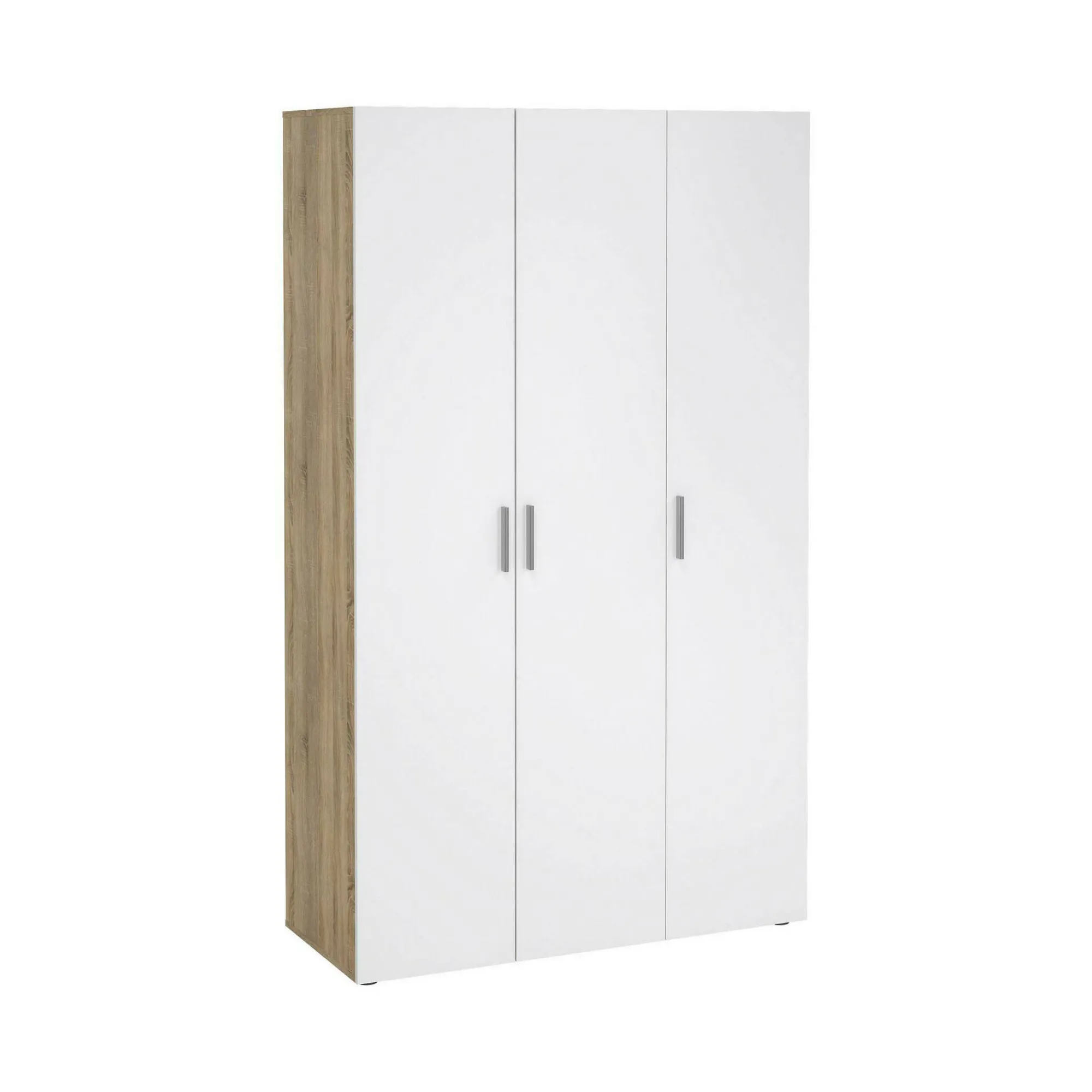 Guardaroba 3 ante Albacore, 50x118 h201 cm, Quercia e Bianco<Dmora Outlet